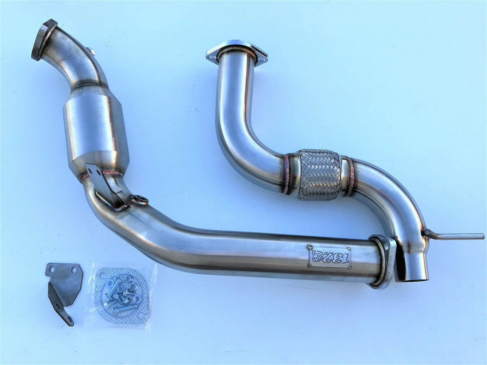 1320 Performance 15-19 Mustang Ecoboost Catted 3" Stainless Downpipe Turbo