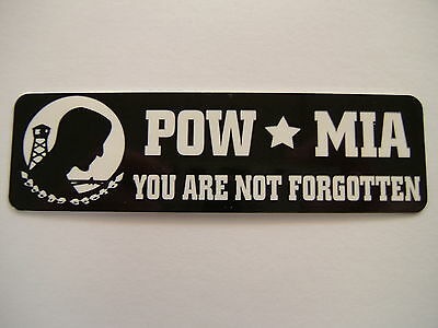 Helmet Sticker "pow/mia - You Are Not Forgotten"  Single Sticker,  #f412